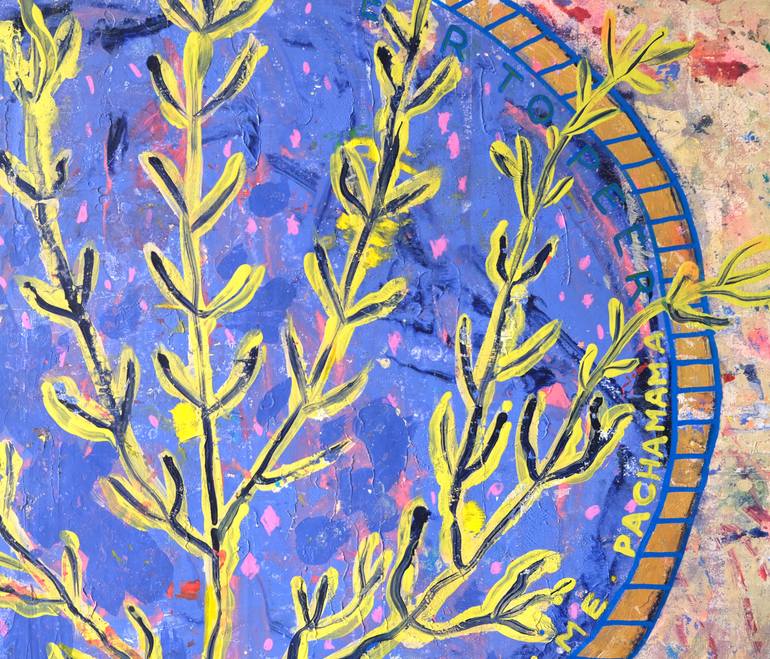 Original Art Deco Botanic Painting by Andrea Plaza