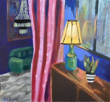 Original Expressionism Interiors Paintings by Mara Wanda