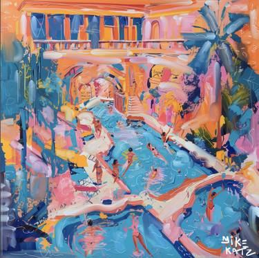 Original Abstract Beach Paintings by Michel Katz