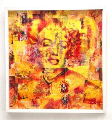 Original Abstract Expressionism Pop Culture/Celebrity Collage by Michel Katz