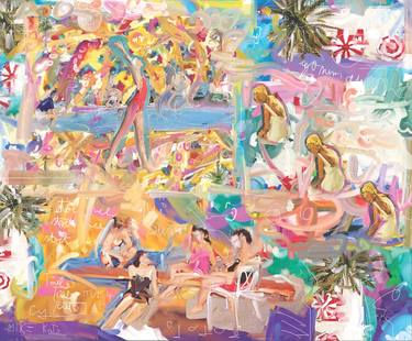 Original Abstract Expressionism Pop Culture/Celebrity Paintings by Michel Katz