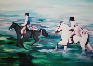 Original Abstract Horse Painting by Amanda Lee