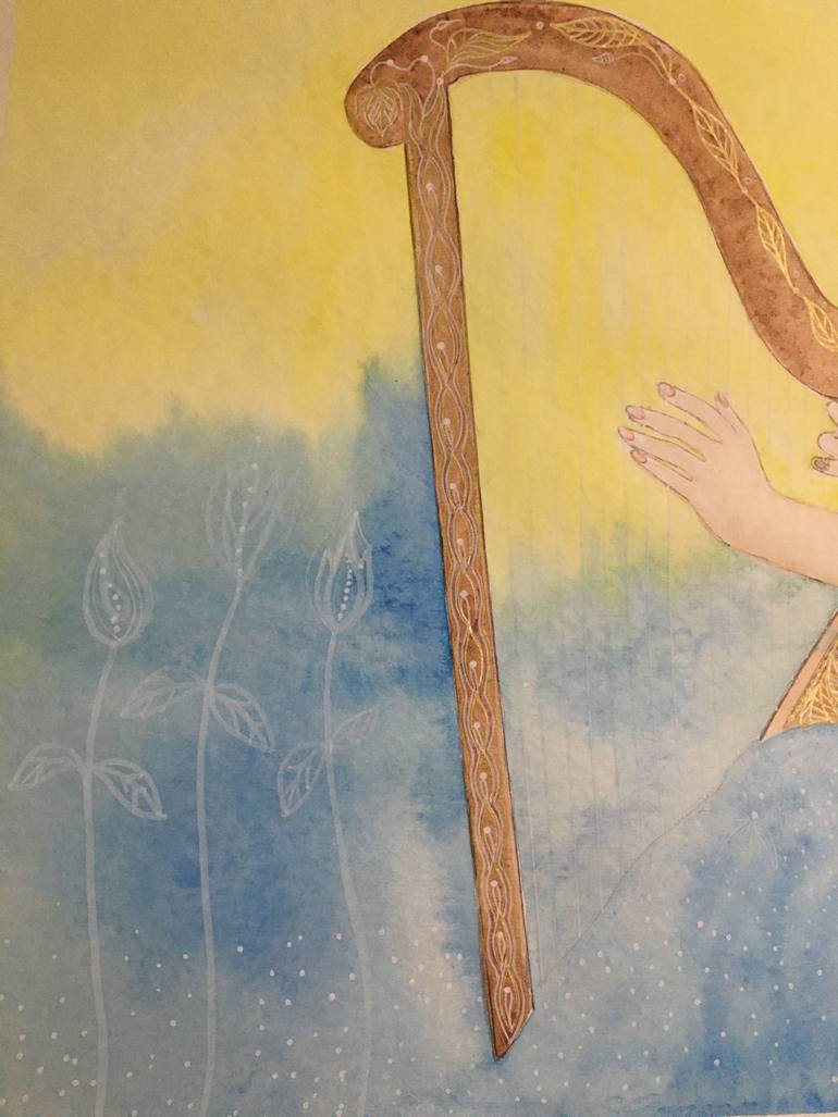 Original Art Deco Music Painting by Sabrina Pellegrino