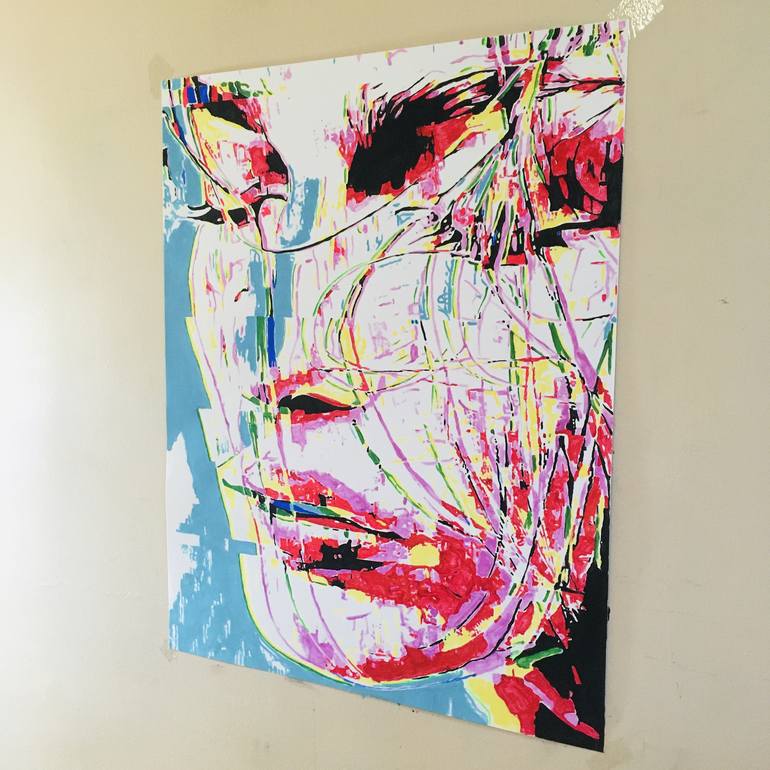 Original Pop Art Portrait Painting by Eugene KickIOco