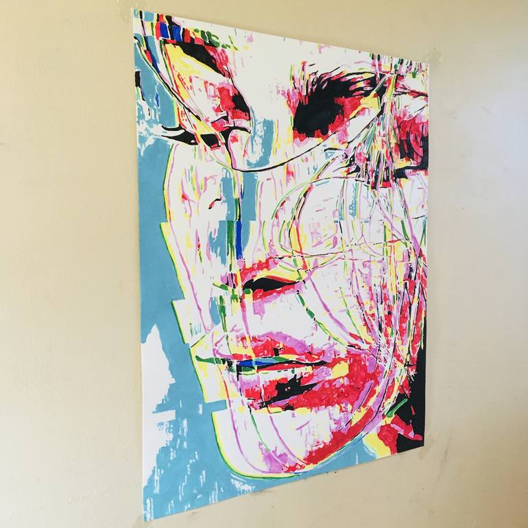 Original Pop Art Portrait Painting by Eugene KickIOco