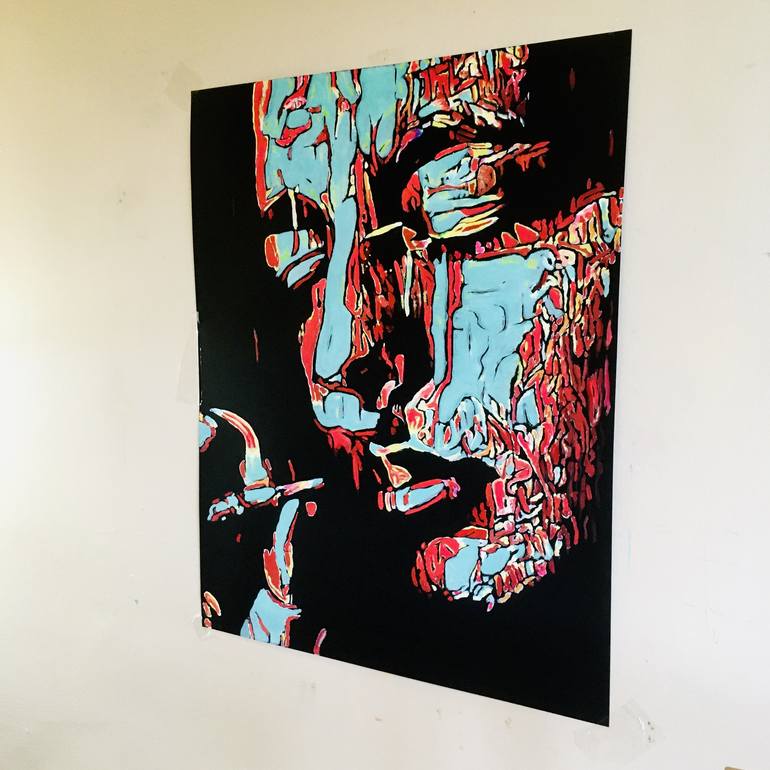 Original Pop Art Portrait Painting by Eugene Kickioco