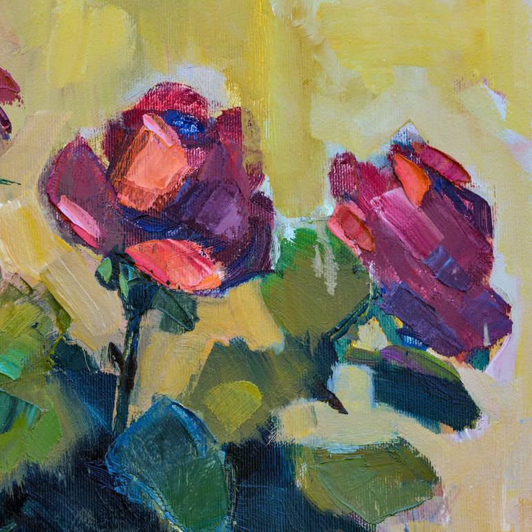 Original Impressionism Floral Painting by Arus Pashikyan