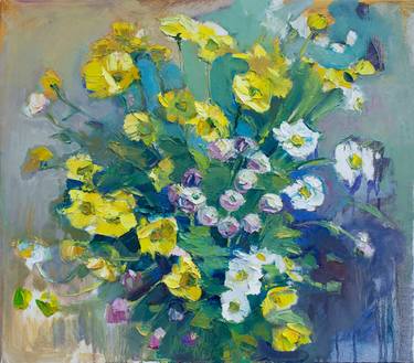 Original Expressionism Floral Paintings by Arus Pashikyan