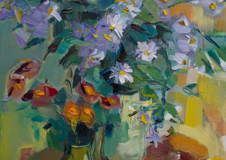 Original Expressionism Floral Painting by Arus Pashikyan