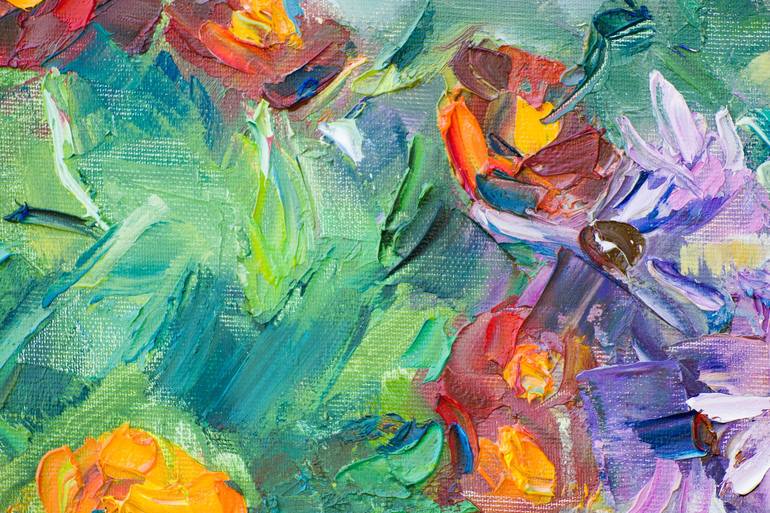 Original Expressionism Floral Painting by Arus Pashikyan