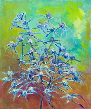 Original Expressionism Floral Painting by Arus Pashikyan
