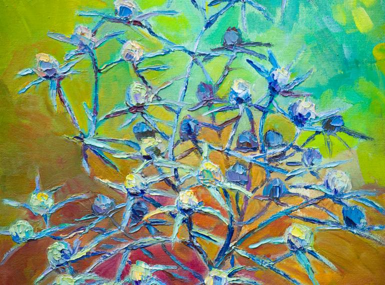 Original Expressionism Floral Painting by Arus Pashikyan