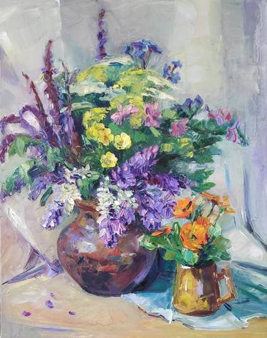 Original Expressionism Floral Paintings by Arus Pashikyan