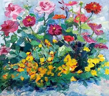 Original Fine Art Floral Paintings by Arus Pashikyan