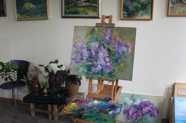 Original Expressionism Floral Painting by Arus Pashikyan