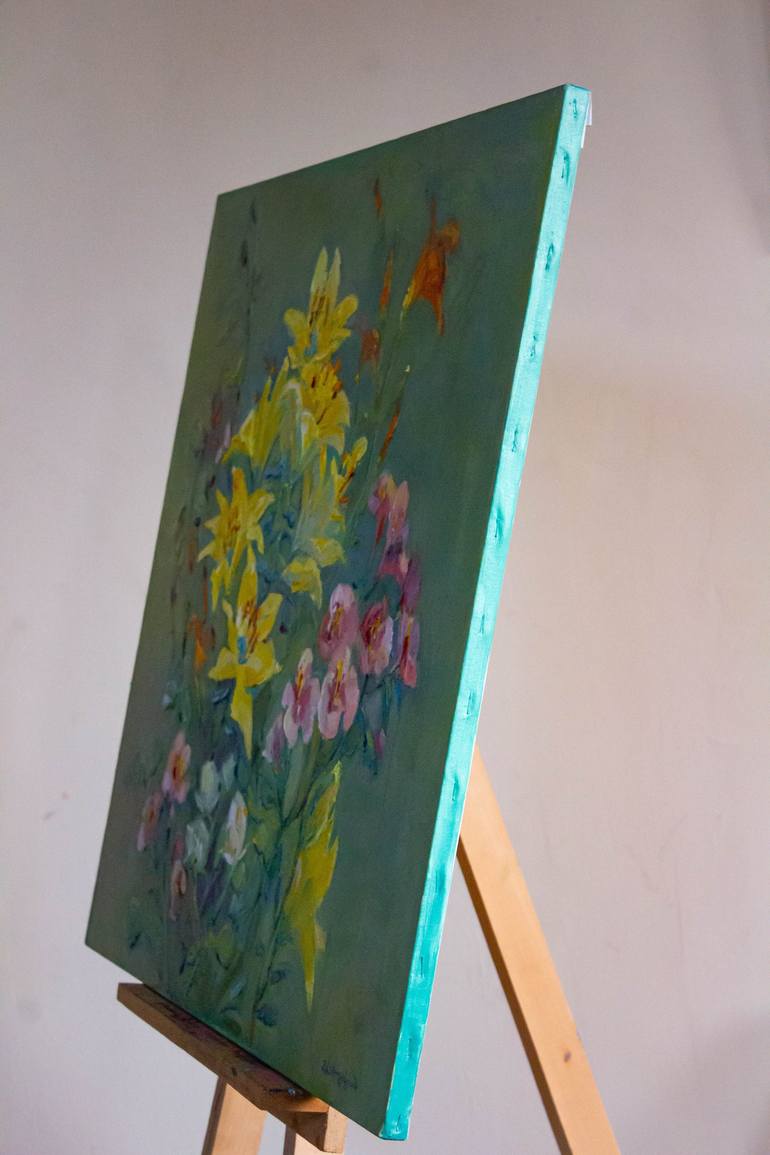 Original Impressionism Floral Painting by Arus Pashikyan
