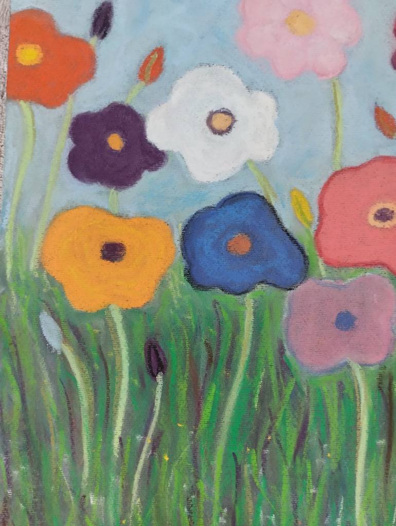 Original Color Field Painting Floral Painting by LanaV Art