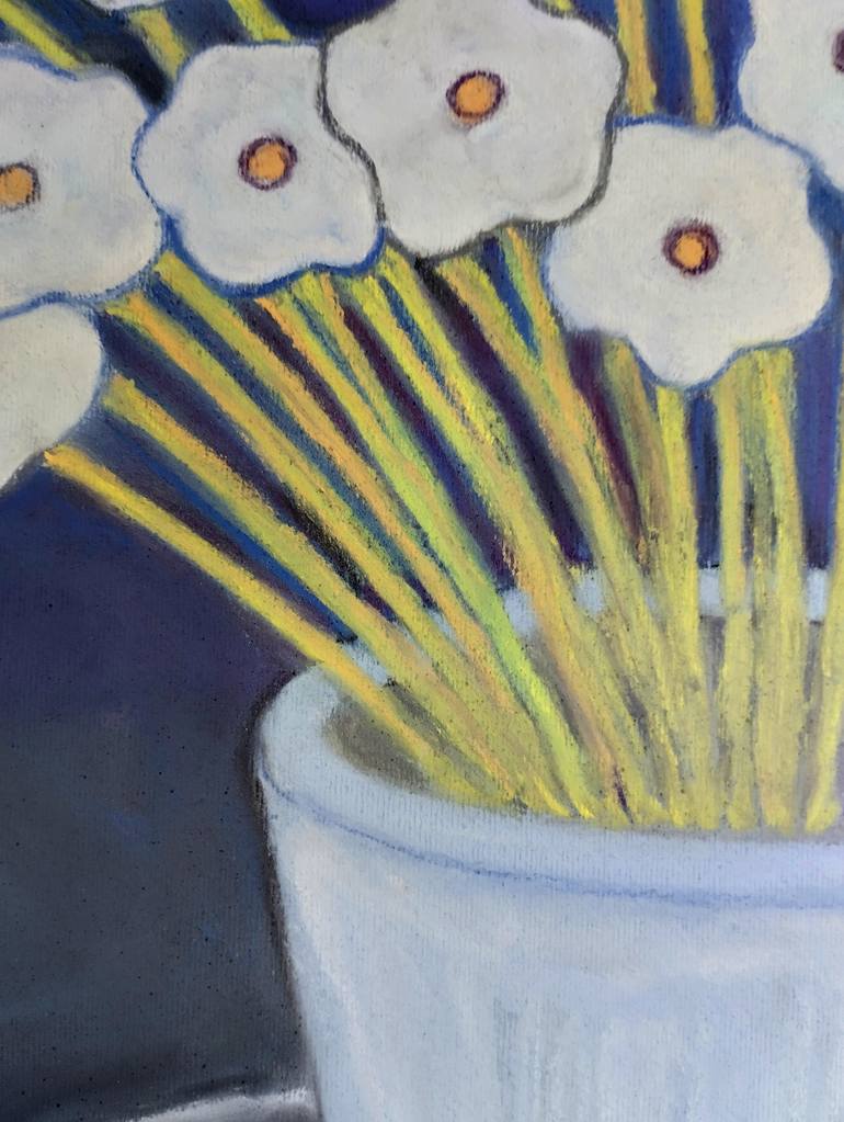 Original Art Deco Floral Painting by Lanav Art