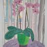 An Orchid on the round table beside the window...and the curtain on the window.
Frame suggestion: red, pink, green, white
*All artworks are in a good state, perserved and kept in a dry place. They have no frame, will be packed in a box protected from bending and wetness.