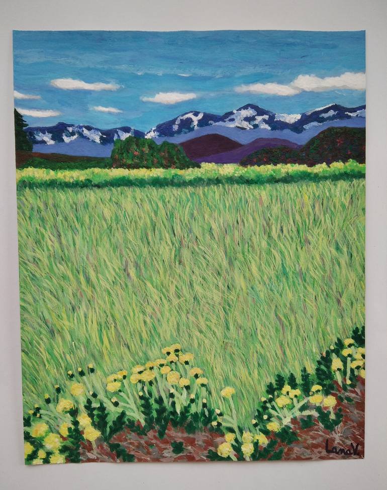 Original Impressionism Landscape Painting by LanaV Art
