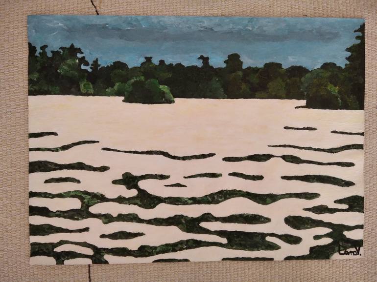 Original Abstract Expressionism Landscape Painting by Lanav Art