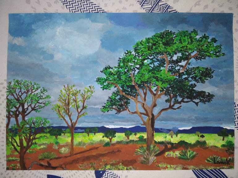 Original Expressionism Landscape Painting by Lana V Art