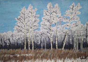 Winter Scene (Birches) (Limited edition of 4 prints) thumb