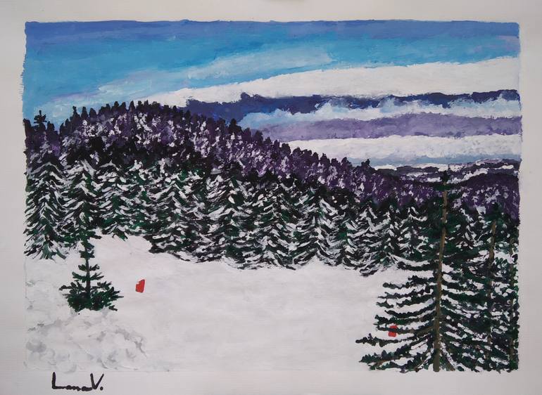 Original Impressionism Landscape Painting by Lanav Art