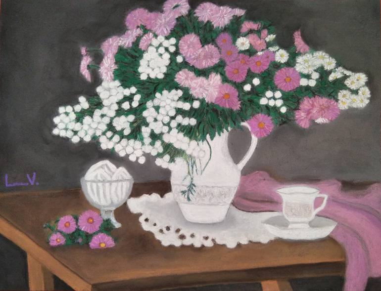 Original Impressionism Floral Painting by LanaV Art