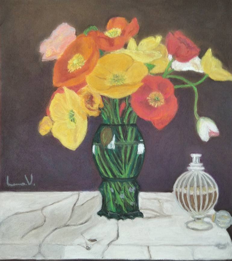Original Fine Art Floral Painting by LanaV Art