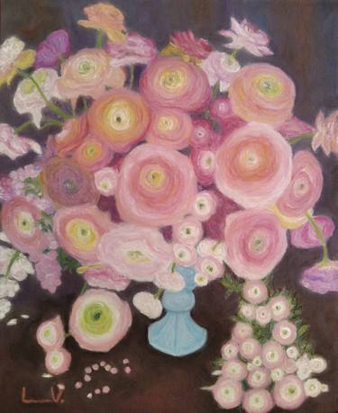 Original Art Deco Floral Paintings by LanaV Art