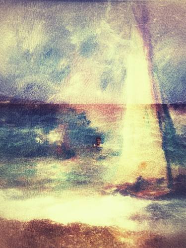 Print of Conceptual Seascape Mixed Media by Ayca Cokbulan