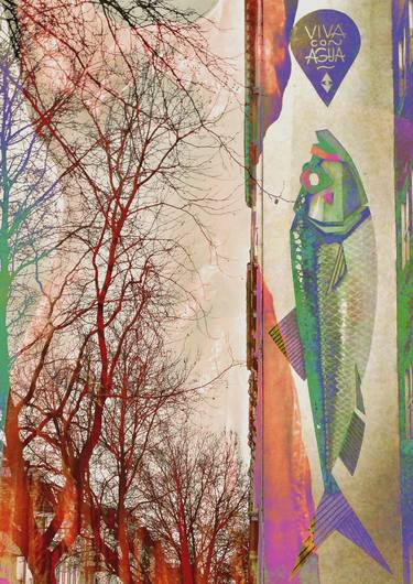 Print of Conceptual Fish Mixed Media by Ayca Cokbulan
