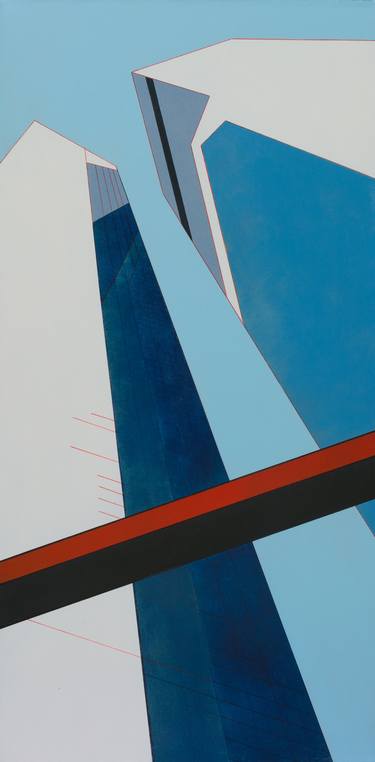 Original Abstract Architecture Paintings by Stuart Jones