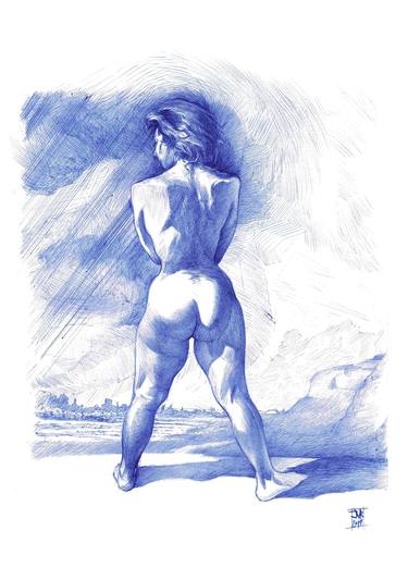 Original Figurative Nude Drawings by Joeri Van Royen
