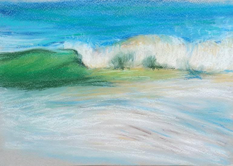 Green wave painting. Seascape painting. Ocean painting. Painting by ...