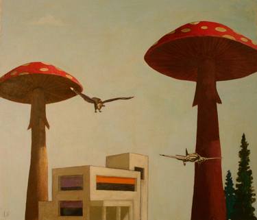 Original Surrealism Abstract Painting by Dan Perrin