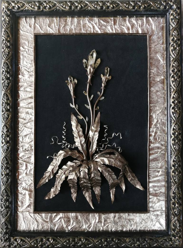 Original Abstract Floral Sculpture by Tatyana Kenguerli