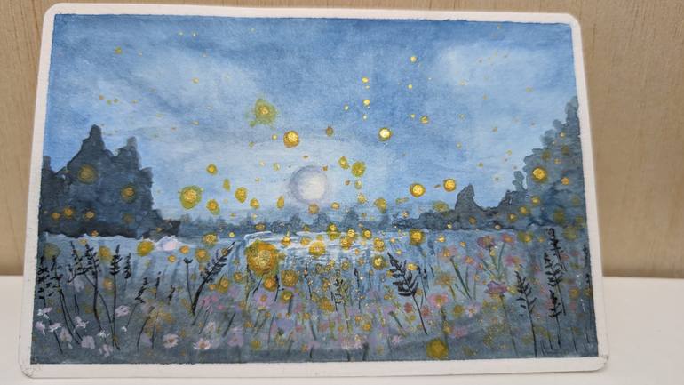 Original Impressionism Landscape Painting by Ayesha Idrees