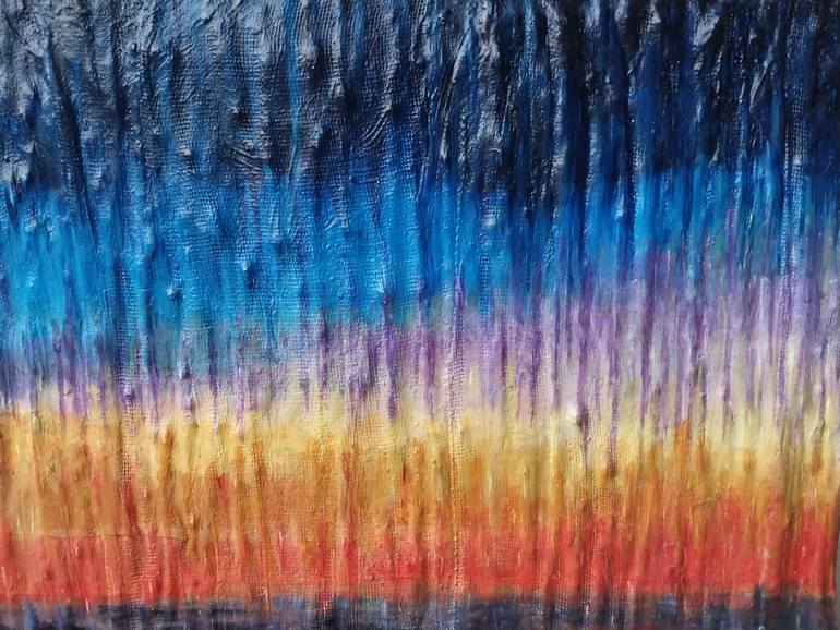 Original Art Deco Cities Painting by Ayesha Idrees
