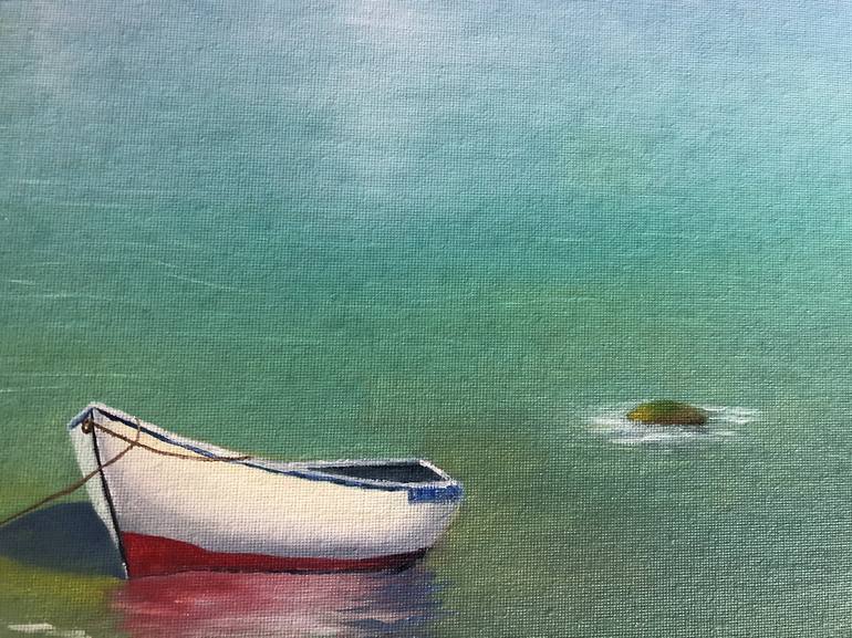 Original Realism Boat Painting by Svitlana Dziuba