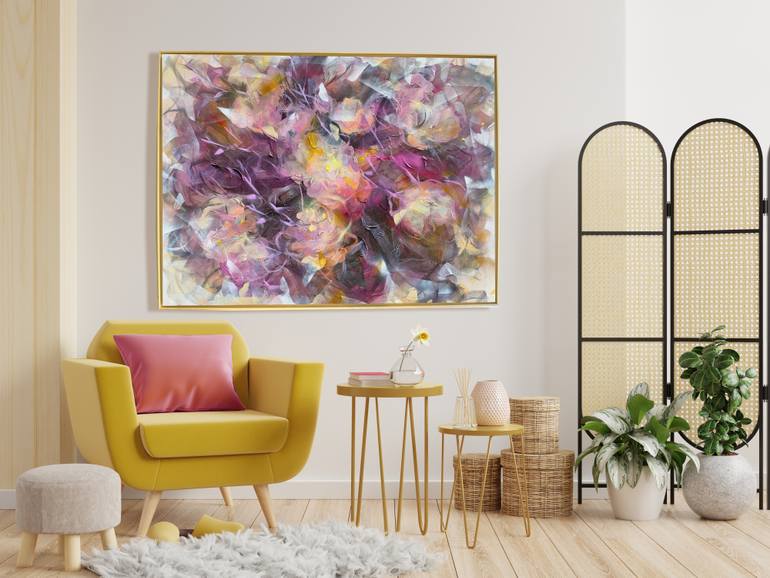 Original Abstract Floral Painting by Anna Maiko