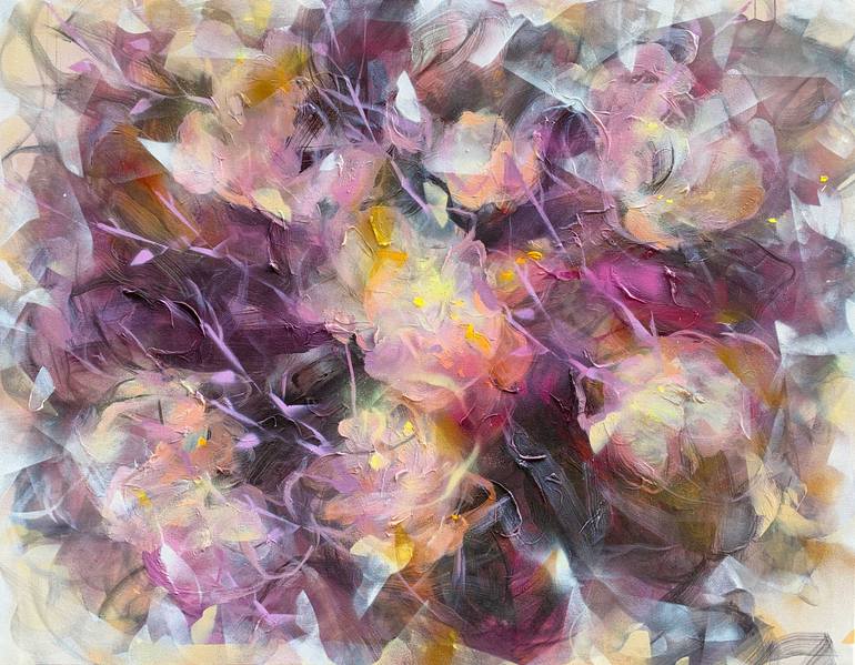 Original Abstract Floral Painting by Anna Maiko