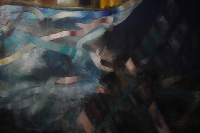 Original Abstract Architecture Painting by Irene Di Amore