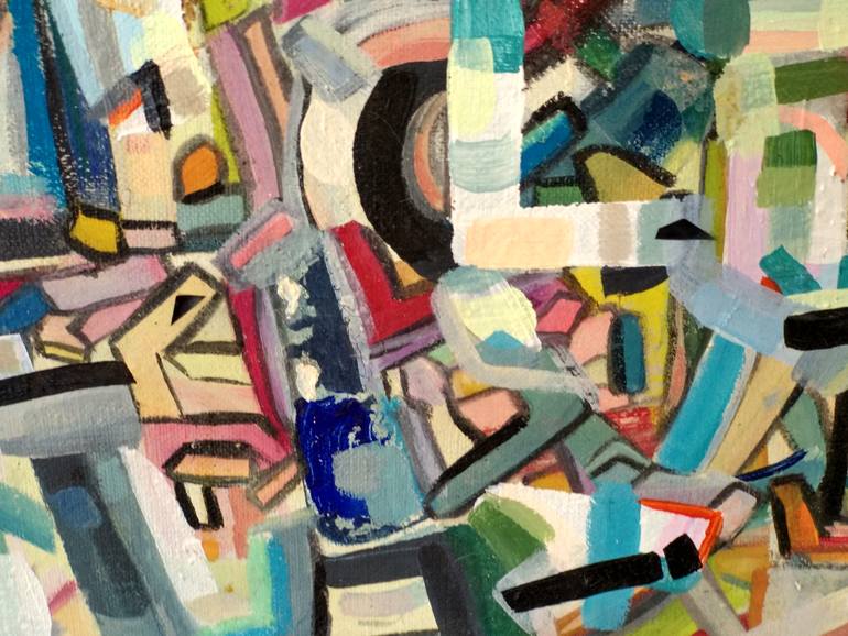 Original Abstract Expressionism Outer Space Painting by Irene Di Amore