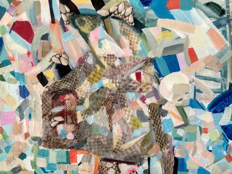 Original Abstract Expressionism Outer Space Painting by Irene Di Amore