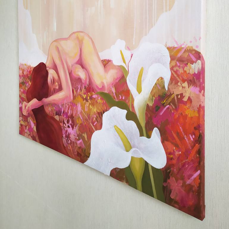 Original Abstract Nude Painting by Ekaterina Prisich