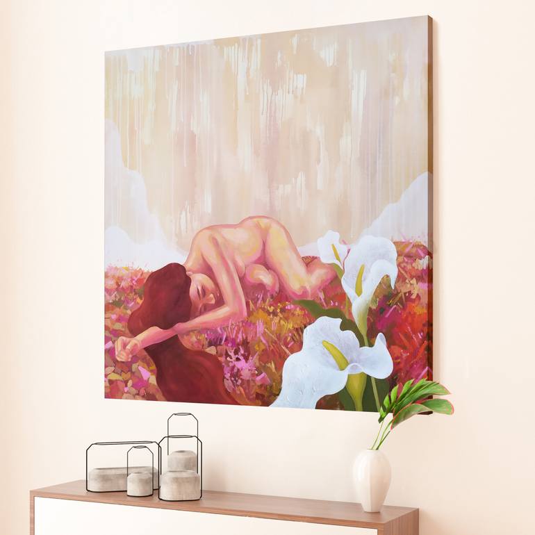 Original Abstract Nude Painting by Ekaterina Prisich