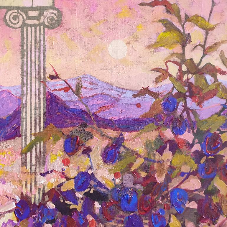Original Abstract Landscape Painting by Ekaterina Prisich