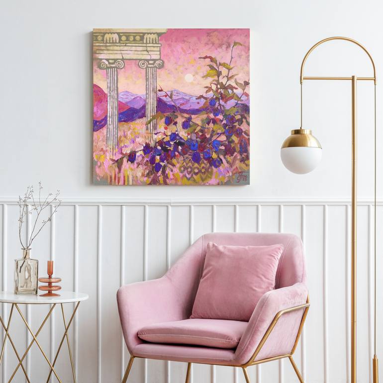 Original Abstract Landscape Painting by Ekaterina Prisich